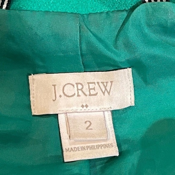 J.Crew Kelly Green Wool Coat Button Up Jacket Size 2 Holiday Gift Classic - Picture 2 of 14